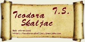 Teodora Škaljac vizit kartica